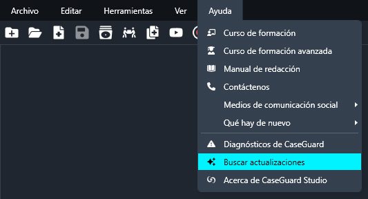 Check for Updates in Spanish Software