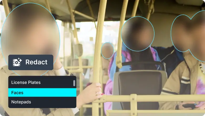 Automatically detect and blur faces, license plates, notepads, and 8 more categories of PII with CaseGuard AI