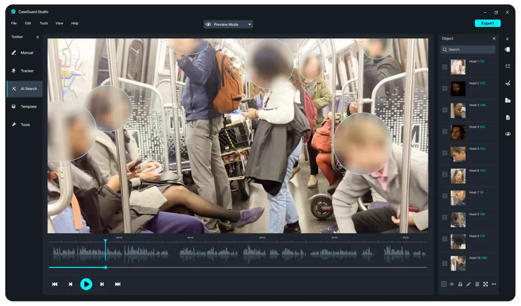 Redact complex CCTV footage 85% faster with CaseGuard AI