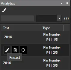 Analytics Panel Hover