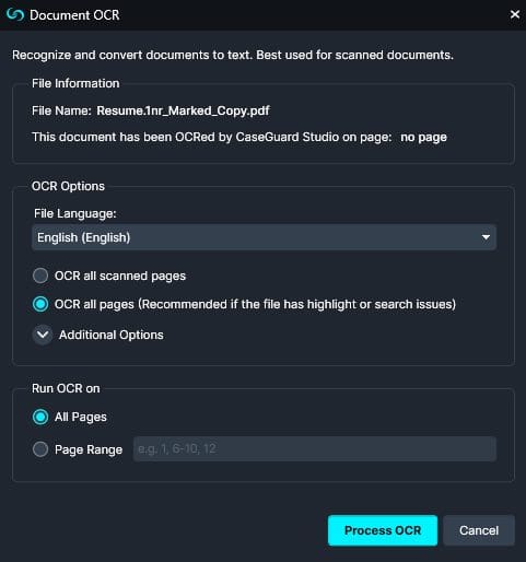 OCR Settings Image