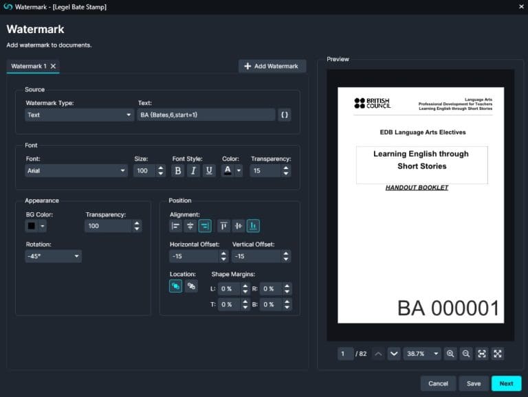 How to Bates Stamp your documents in CaseGuard
