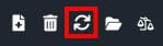 Refresh icon in the project files panel