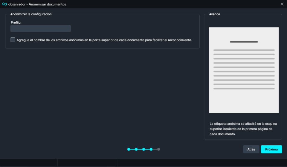 Anonymize documents watcher window in Spanish