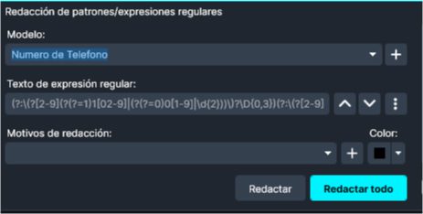 Pattern Detection Panel in Spanish
