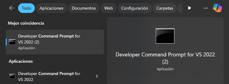 Command Prompt app in Spanish