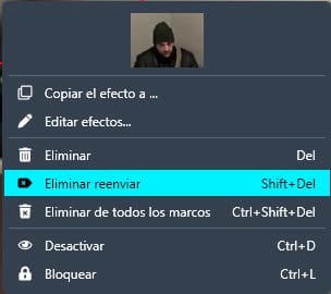 Delete forward in Spanish