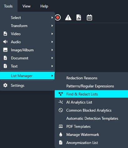 find-and-redact-list