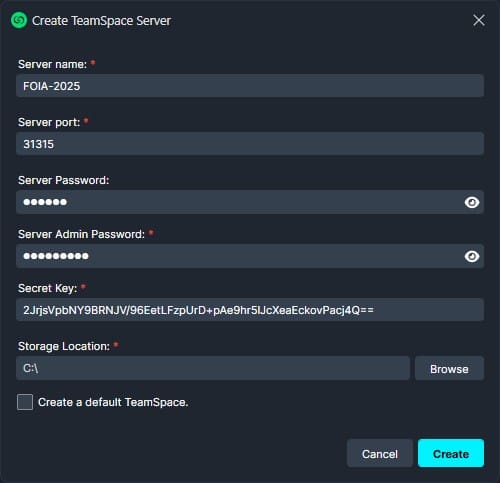 create-teamspace-server-window