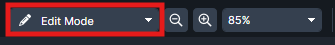 Toolbar with a dropdown labeled Edit Mode and a pencil icon, indicating the current editing mode.