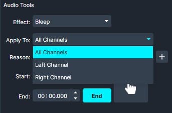 select-different-audio channels