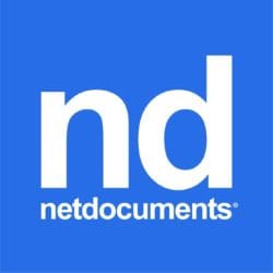 netdocuments blue and white logo